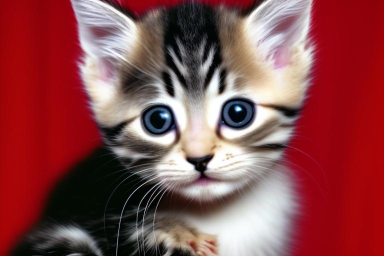 Een kitten in een legertank
